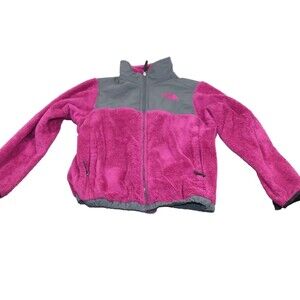 The North Face Girls Purple With Black Heavy Jacket Pockets  Size M/M 10/12